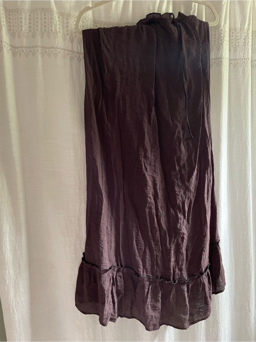 Brown smocked tank and maxi skirt set cottagecore vibes - Picture 3 of 3